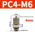Mini Pneumatic Pipe Connector PC PL Screw Through Quick Fitting Fast Twist Joint ,Male Thread M3 M4 M5 M6 - Tube OD 3mm 4mm 6mm