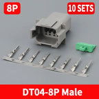 10 Sets Deutsch DT Connector DT06-2S/DT04-2P 2P 3P 4P 6P 8P 12P Waterproof Electrical Connector For car Motor With Pins 22-16AWG
