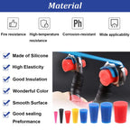 105 Pcs High Temp Masking Plugs Powder Coating Silicone Cone Plugs Assortment Kit Car Maintenance Reusable Accessories