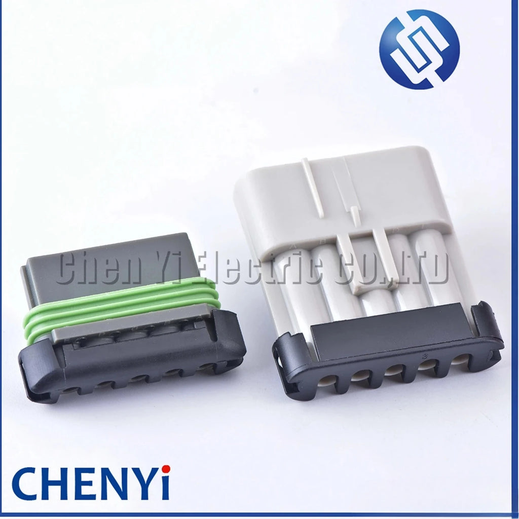 5 Pin Automotive Waterproof Male or Female Wiring Plug Grey Connector plug 1218-6400 12084891