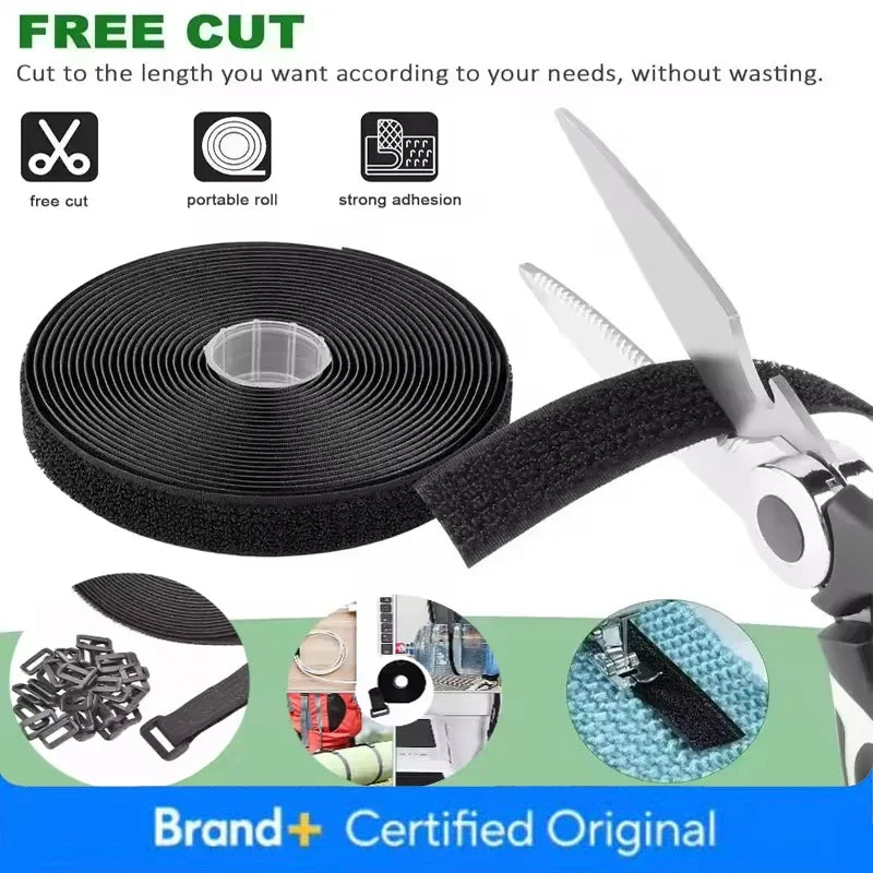 DIY Nylon Tape Self Adhesive Sewing Accessories Adjustable Fastener Straps For Wire Organizer Home Office Cable Management Amagi