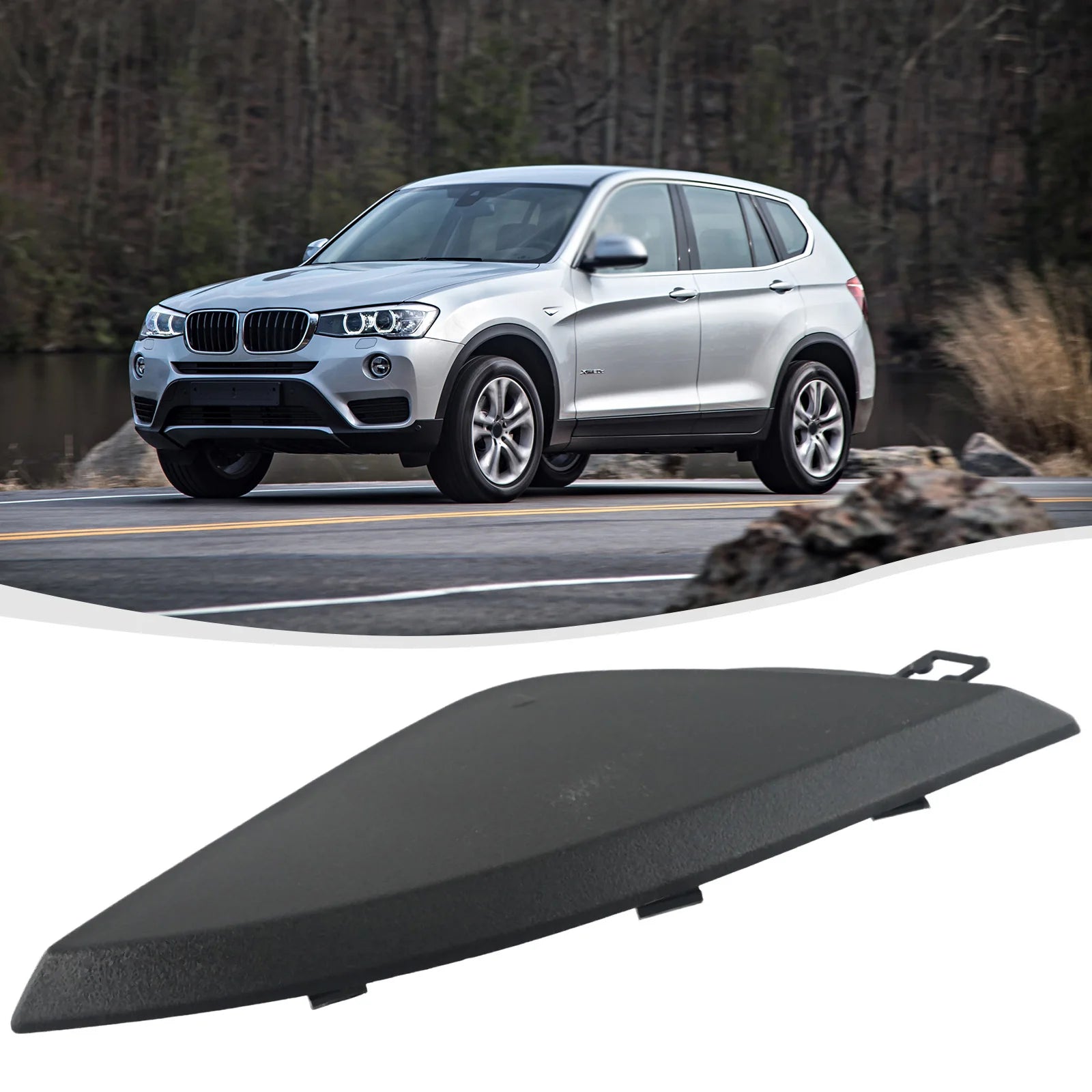 Front Bumper Tow Hook Cover Cap Primed For BMW F25 X3 2015-2017 51117338474 Car Rear Bumper Towing Eye Cover
