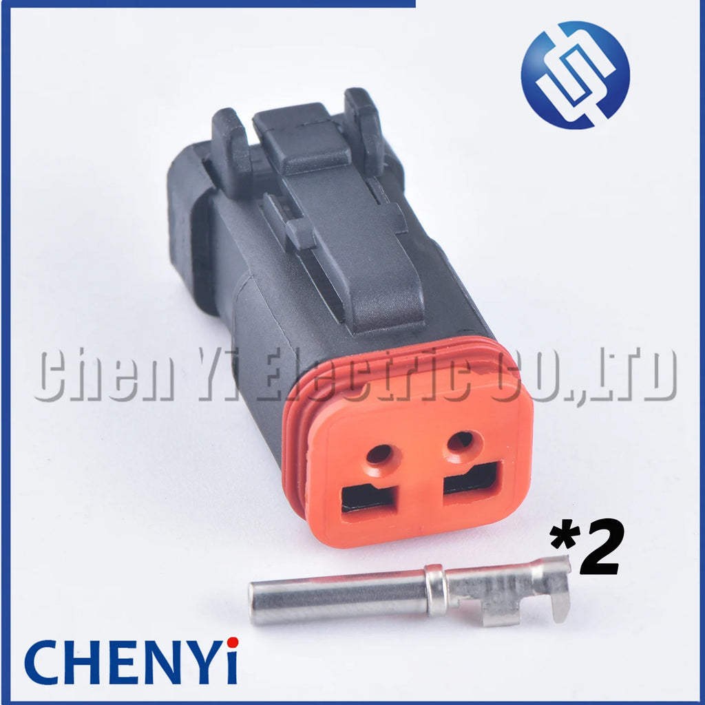 Black 2 Pin excavating machinery Heavy Industry Machinery headlight boom light Wire Harness Plug DT06-2S DT04-2P A B C D 4 types