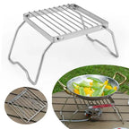 Outdoor Foldable Mini Stove Holder Stainless Steel Camping Cookware Pots Stand for Backpacking/Camping/Picnic/Traveling/Fishing