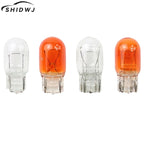 10Pcs T20 W21/5W Signal Light Halogen Bulb 7440 7443 Clear Orange Daytime Turn Stop Brake Tail Bulb DRL Bulbs