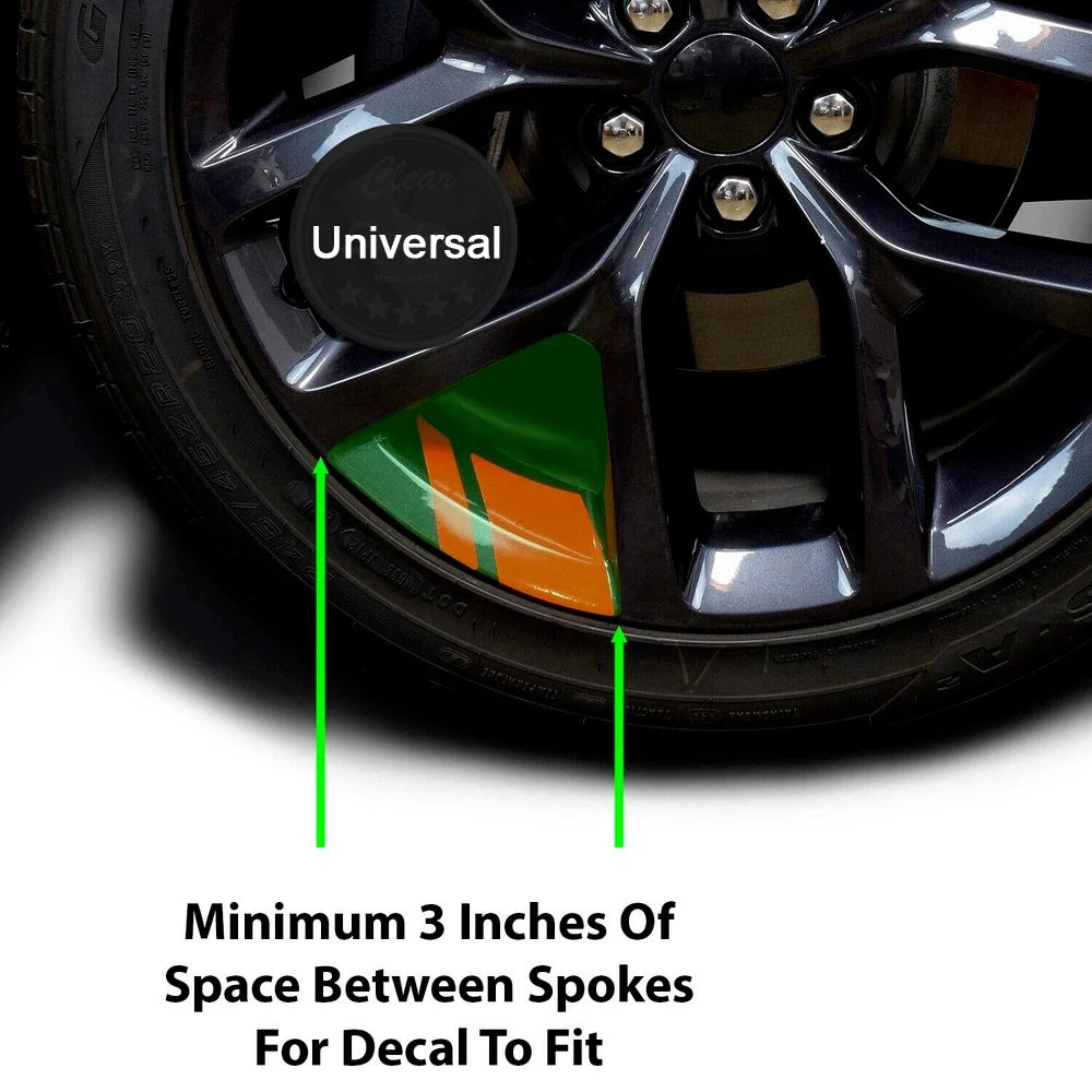 New 1Pcs Car Sticker Reflective Car Wheel Rim Vinyl Warning Stickers Hash Mark Stripe Racing Wheel Hub Decals for Size 16-21"