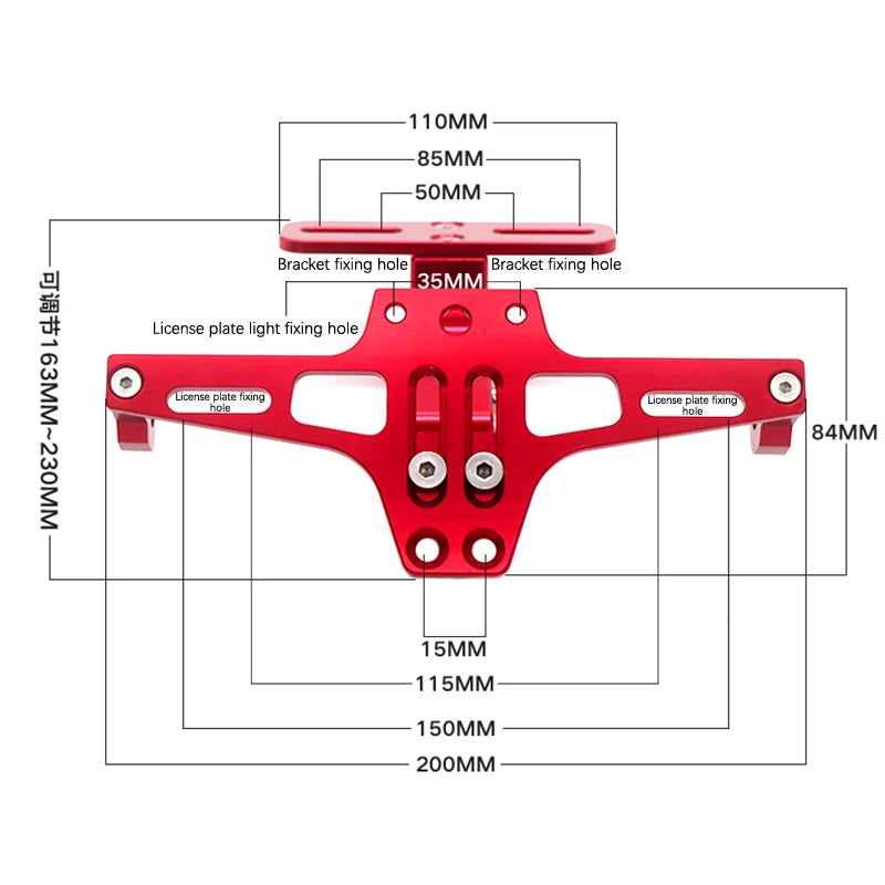 Universal Adjustable Motorcycle License Number Plate Bracket Rear Turn Signal Lamp Holder CNC Aluminum Eliminator Kits