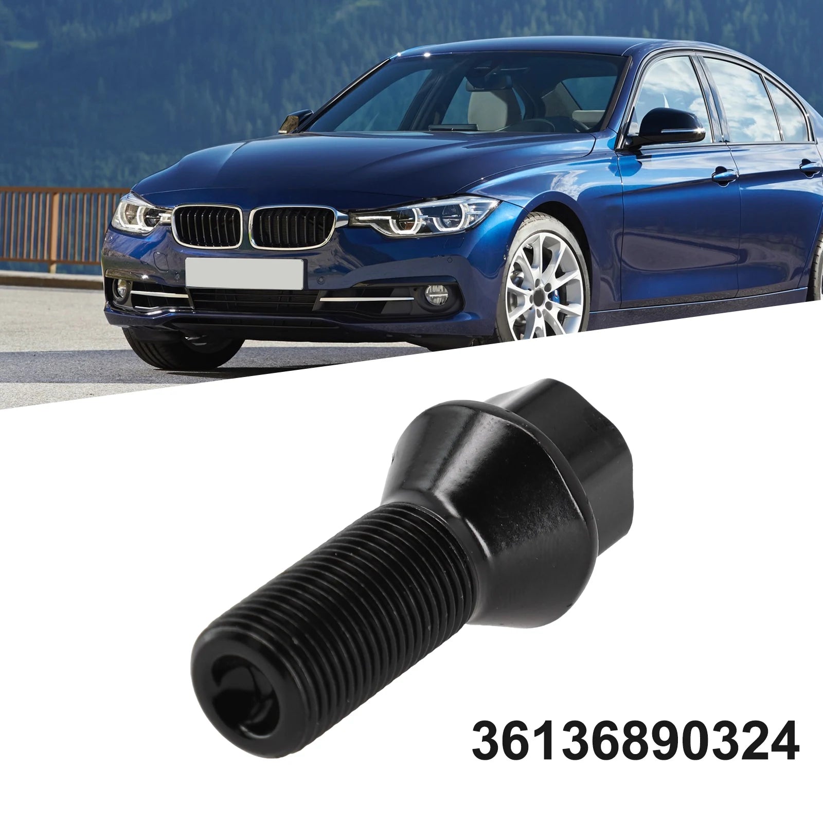 36136890324 For BMW Wheel Nut Stud Bolt tire screws M14 X 1.25 Black F25 X3 E70 X5 Hub bolt rod