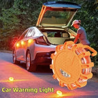 3 Pack LED Road Flares Emergency Warning Lights USB Rechargeable Magnetic Flashing Base Safety Disc for Roadside Assistance Amag
