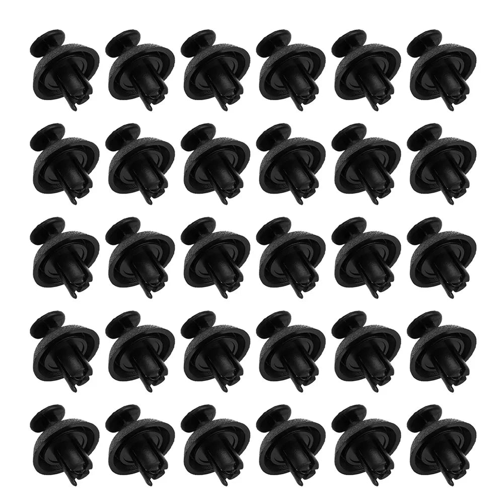 50Pcs Car Bumper Fender Black Rivet Car Fastener Clips 7mm Hole Car Rivets Clips For Toyota For Camry For Highlander For Carola