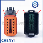 Black 12 Pin Male Female Automotive Waterproof Connector Sealed Plug DT06-12SB DT04-12PB With Pins For Deutsch DT Series
