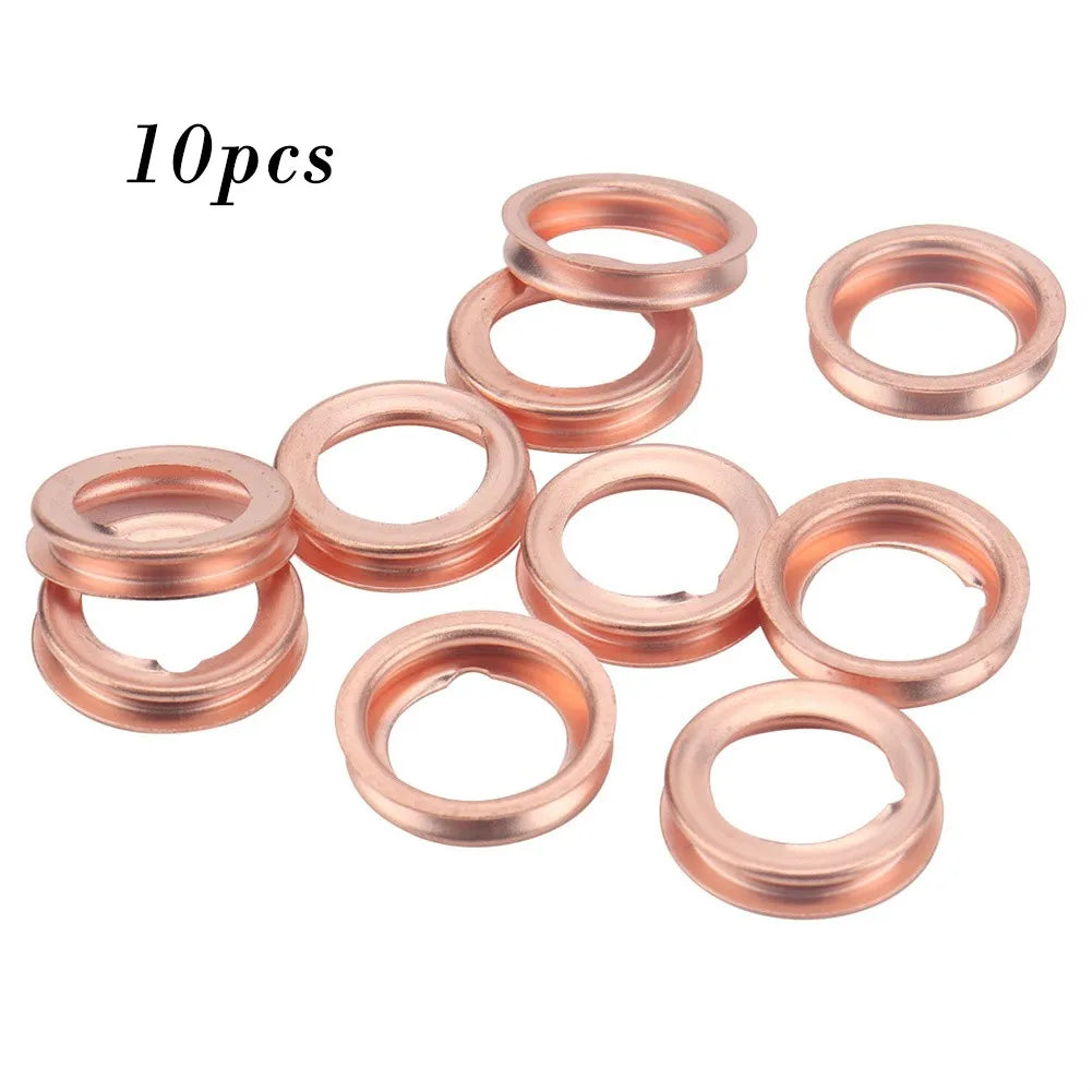 10 Pcs Metal Oil Drain Plug Crush Washer Gasket 11026-01M02 For Nissan For Infiniti Oil Drain Plug Crush Washers Gaskets