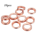 10 Pcs Metal Oil Drain Plug Crush Washer Gasket 11026-01M02 For Nissan For Infiniti Oil Drain Plug Crush Washers Gaskets