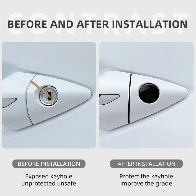 Car Door Keyhole Cover Sticker Universal Car Door Lock Keyhole Protection Stickers Protector Car Decals Auto Accessories Amagi