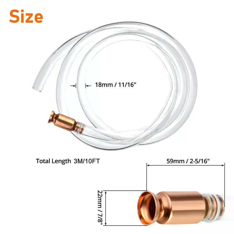 3M Safety Self Priming Copper Siphon Refueling Gas Syphon Jiggler Hose For Pump Gasoline Fuel Oil Water Hose Flexible Connector