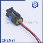 2 Pin/Way Manifold Intake Air Temp Car Connector Plug With Pigtail 12162197 For GMC IAT MAT ACT Sensor with 15cm 20AWG