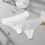 Transparent Thong Panties Women Ultra-thin Sense Sexy Female Seamless Low-waist Solid Color G-string Quick Drying Underwear amag