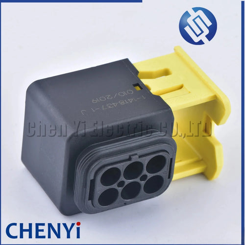 1 Set 6 Pin 2.8mm Series female Black Auto Plastic Housing Electrical Connector Car Cable Harness Socket Auto Parts 1-1418437-1