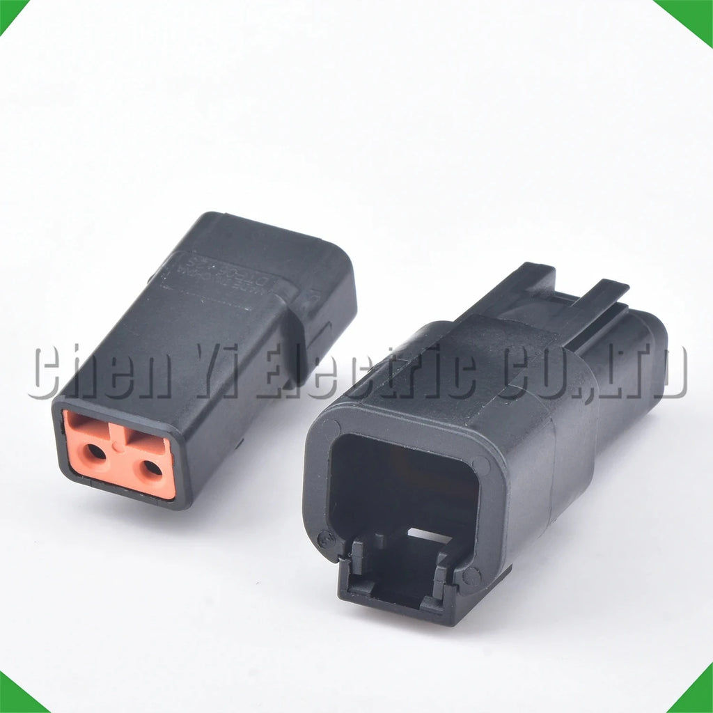 2-Pin Connector Connector series Black Automotive waterproof connector DTP06-2S DTP04-2P