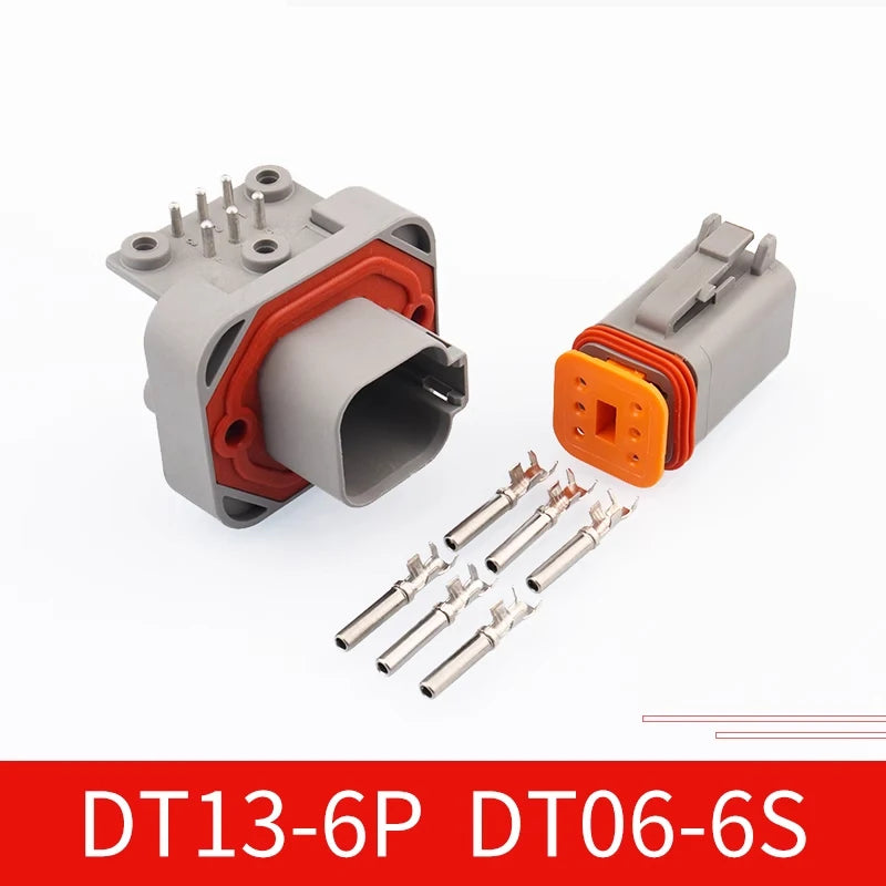 DT13-2P Dechi type automotive waterproof connector DT15-4P PCB panel pin socket plug DT06-6S