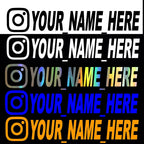 20cmx4cm Personalized Instagram Car Sticker Vinyl Decals Motorcycle Car Stickers（Cannot be customized）