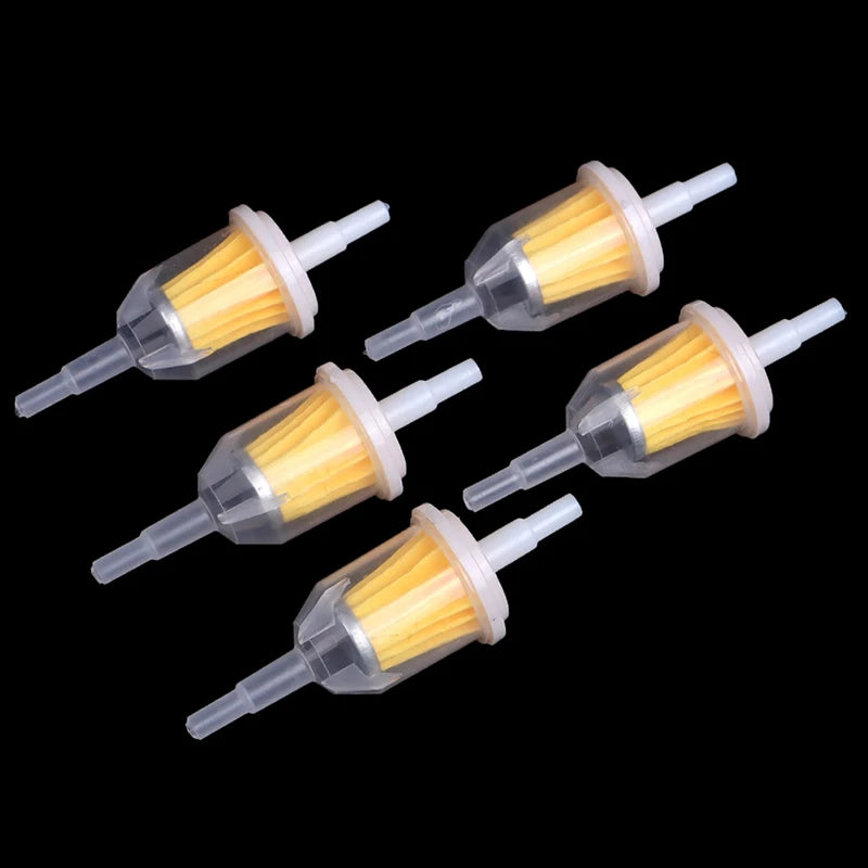 Hot sale 5Pcs Inline Gas/Fuel Filter 6MM-8MM 1/4" For Lawn Mower Small Engine Auto Motorcycle Oil Filt