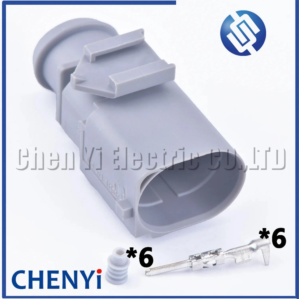 6 Pin gray Auto waterproof connector front oxygen sensor plug throttle EGR Valve plug 4H0973713B 4H0 973 713B 4H0973713