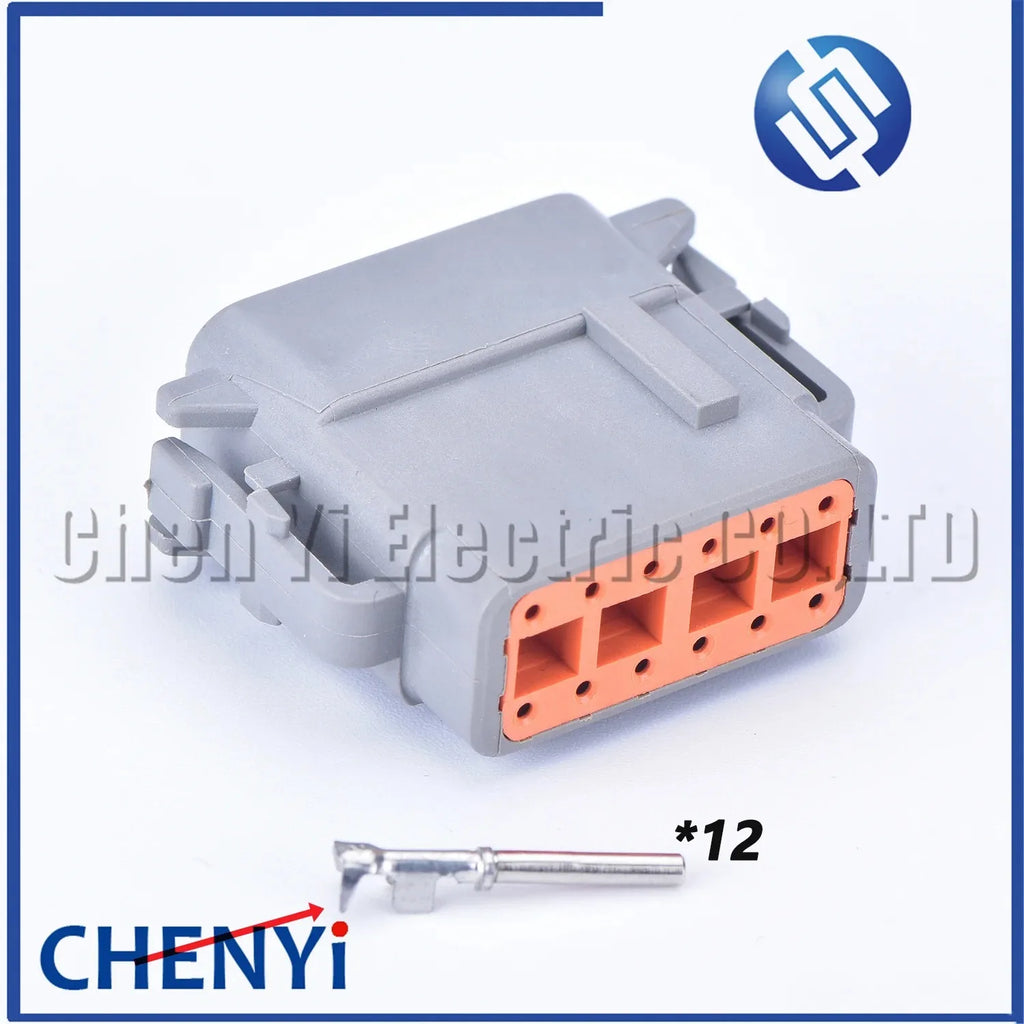 12 Pin bender seat waterproof connector PCB board plug DTM13-12PA-R008 DTM13-12PB-R008 DTM06-12SA DTM06-12SB For Deutch