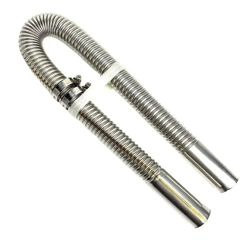 Air Diesel Parking Heater Stainless Steel Exhaust Pipe Tube Gas Vent Hose +Aluminum Foil Sleeve With Hose Clamp For Car Amagi