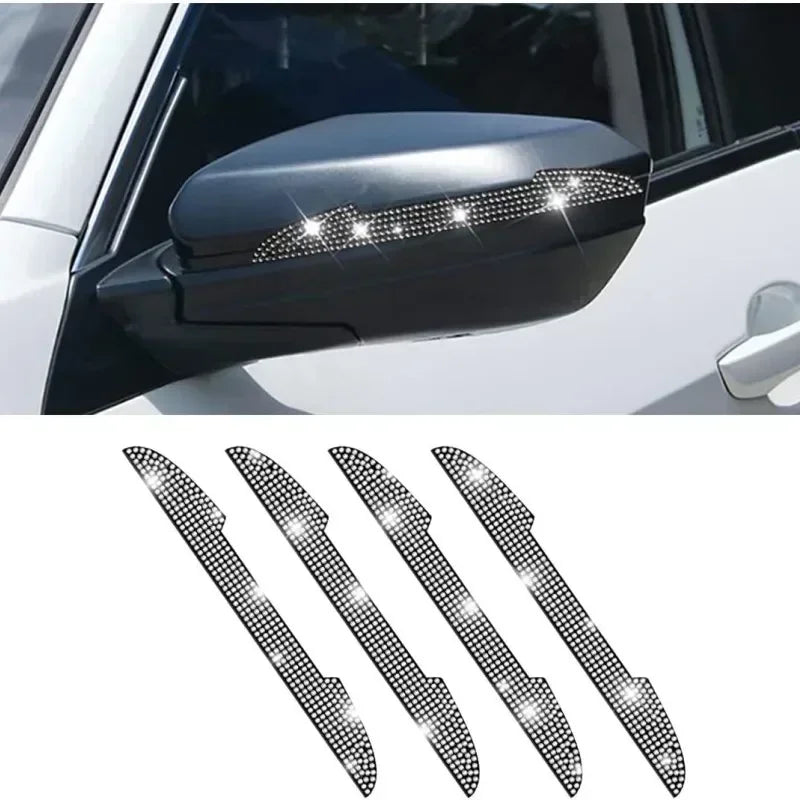 Bling Diamond Car Anti-Collision Strip Rearview Mirror Door Handle Prevent Decoration Rhinestone Scratch Resistant Strip Amagi