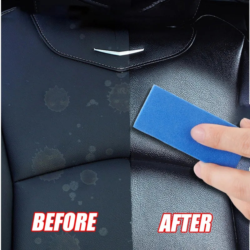 10X Car Sponge Block Cleaning Wax Polish Pad Tool Car Sponge Black Blue Double-Sided Sponge Hand Sanding Block Automotive Care