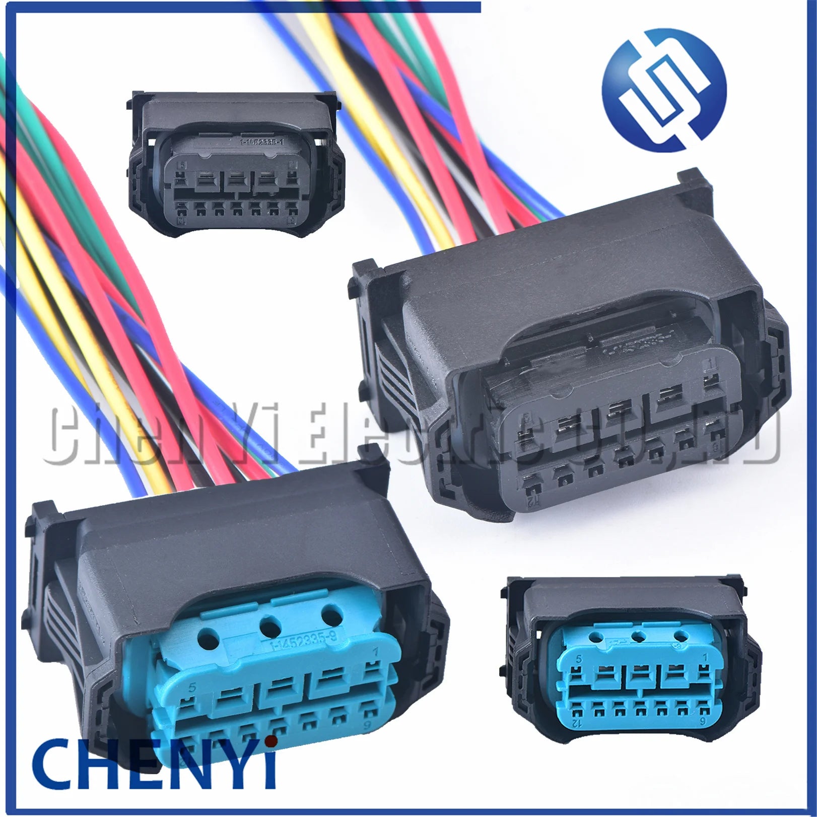 12 Pin Automotive connector Led Lamp Headlight Head Light wiring harness Plug Pigtail 61132359991 1-1452335-1 1-1452334-1