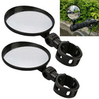Bicycle Round Auxiliary Mirrors 360 Degree Adjustable Wide Angle Rearview Mirror Handlebar Mount Bike Convex Mirror S/L Amagi