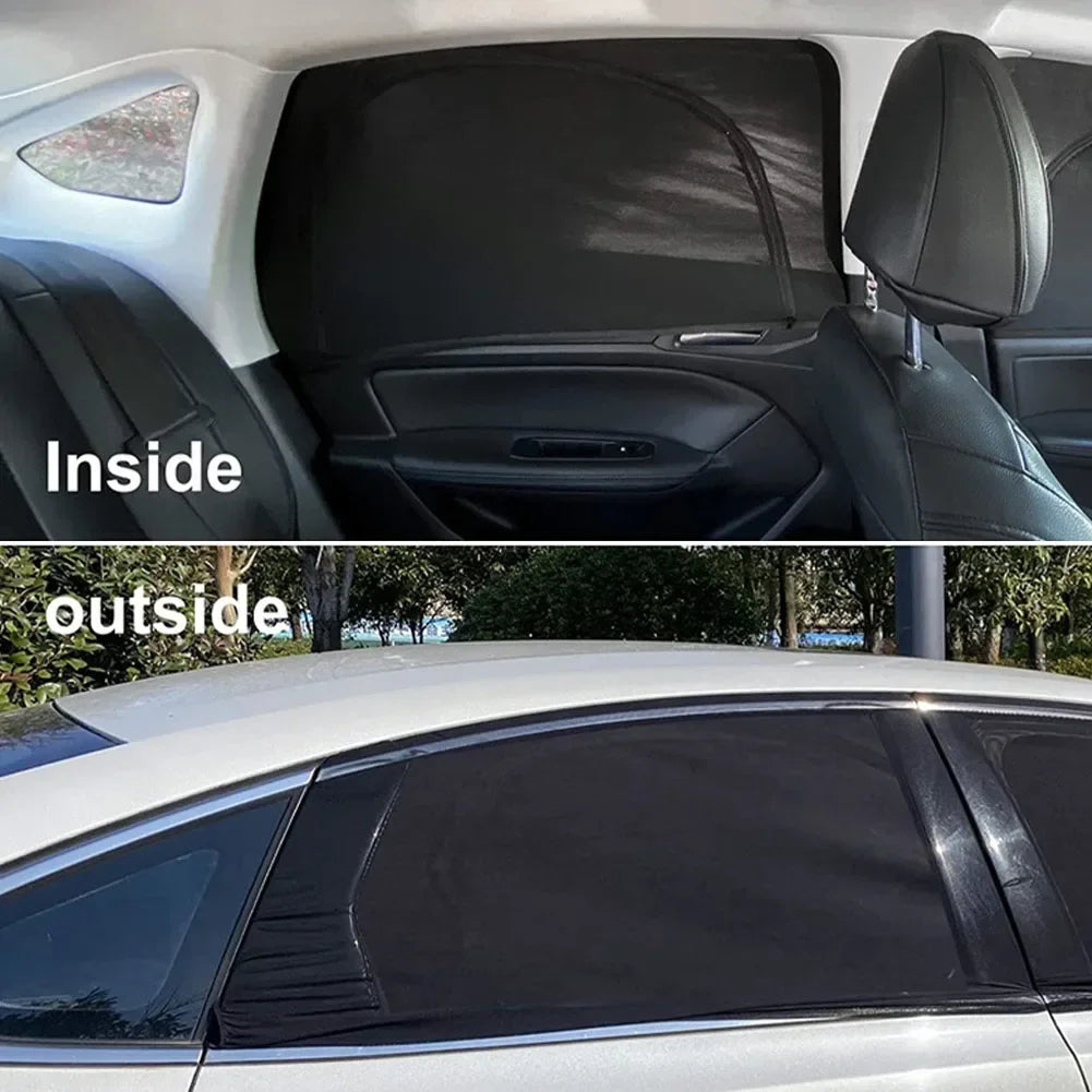 2pcs Car Window Shade Side Window Sun Tools Vehicle UV Protect Shield Mesh Mosquito Cover Breathable Protection Privacy Sunshade