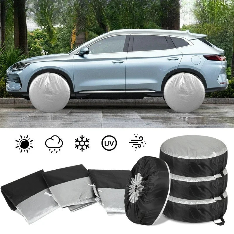 Spare Tire Cover Auto Vehicle Wheel Protector 13-19/19-23inch Case Polyester Car Tyre Storage Bags Cars Wheel Protection Amagi
