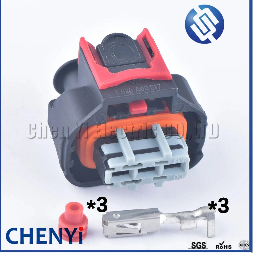 Grey 3 Pin 2.8 Series 1 928 405 528 1928405528 Engine Transmission Plug Diesel Injection Pump Auto Waterproof Connector