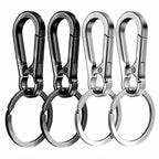 4Pcs Metal Carabiner Shape Key Ring Keyring Carabiner Clip Keychain Holder Clips Hook Holder Organizer for Car Keys Finder Amagi