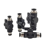 BUC Pneumatic Manual Valve - Straight Head Quick Coupling Steering Switch Manual Ball Valve for Air Hose (4mm,6mm,8mm,10mm,12mm)