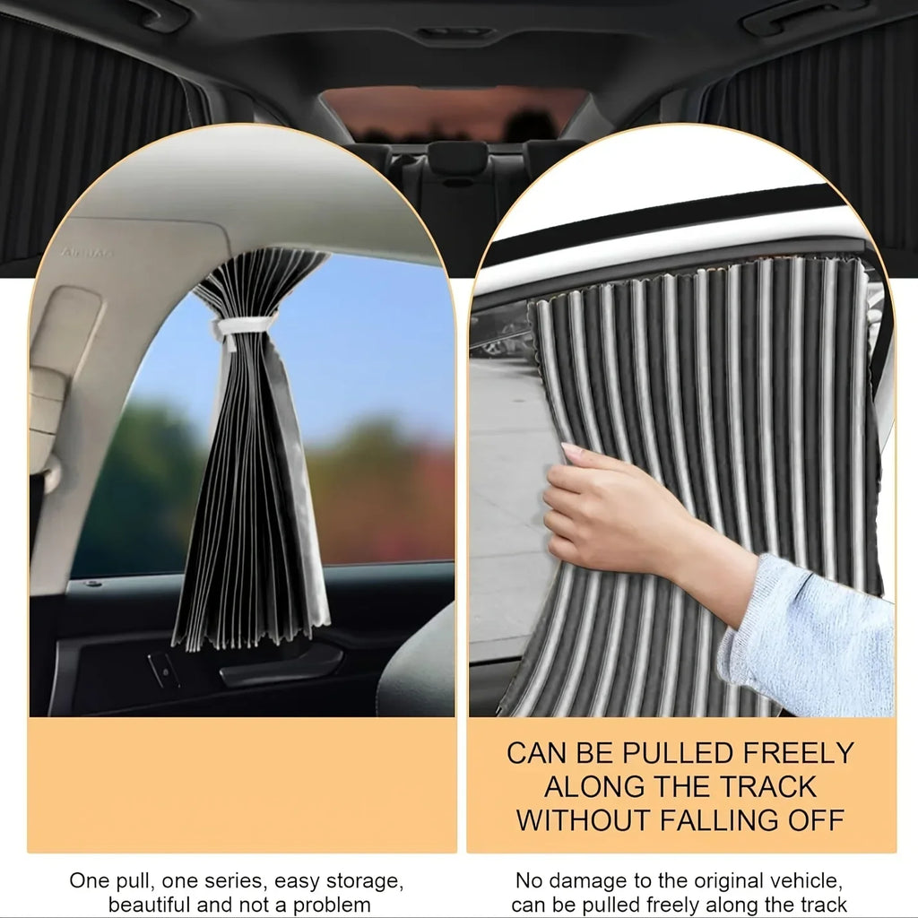 4PCS Magnetic Car Sunshade Window Curtain Auto Window Sun Shade Privacy Sun UV Protection Window Car Interior Accessories Amagi