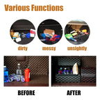 Foldable PU Leather Car Trunk Storage Box – Large Capacity, Waterproof, Durable, Velcro Fixed, Strong Load Built-In Handle Amagi