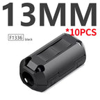 10PCS Snap Magnetic Ring Ferrite Filter For Cable Shield Removable EMC Inner Diameter 3.5MM 5/7/9/11/13/15MM Degaussing Filter