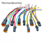 1 Set 2 3 4 6 8 Pin JST Miniature Small Current Rearview Mirror Black Electrical Connectors Wire Harness Plug for Motorcycle