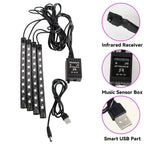 Car RGB LED Strip Light Automotive Interior Foot 36/48 LED APP/Remote/Voice Control Atmosphere Decorative Lamp Ambient Amagi