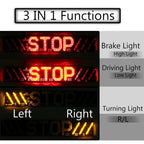 4LED Universal Motorcycle Stripe Stop Lamp Turning Left/right Waterproof Rear Tail Turn Signal License Plate Light DRL Lamp
