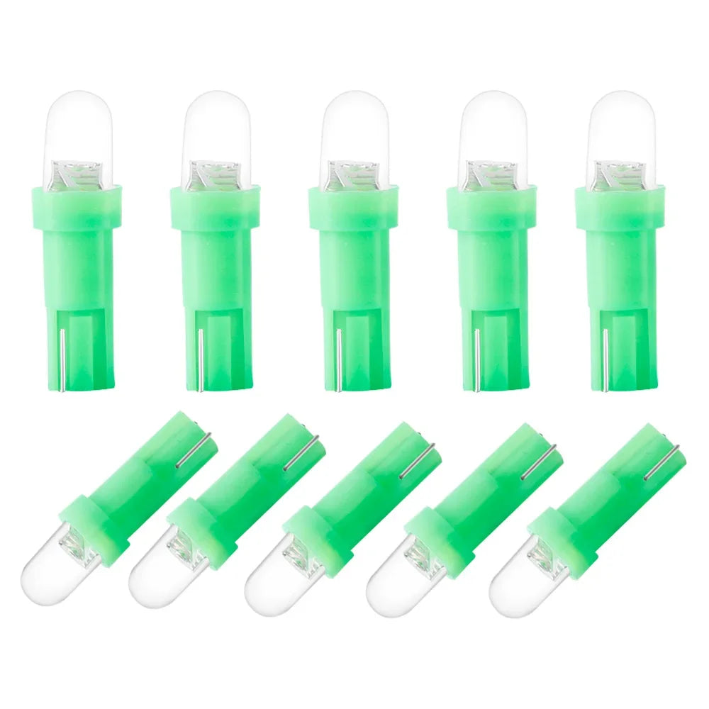 T5 LED Car Bulbs B8.5d Auto Car Dashboard Speed Lights Bulb Car Interior Lamp Accessories Dashboard Side Switch Lamps 12V