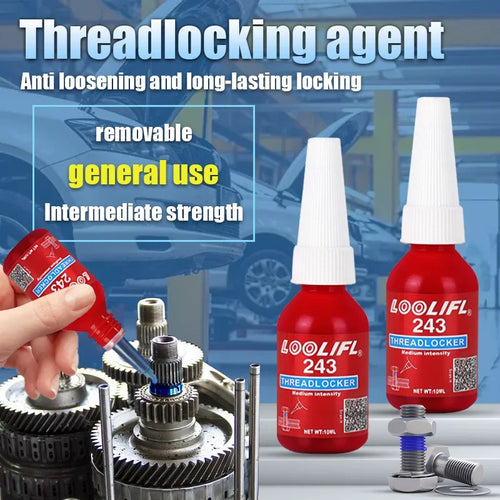10 Ml Medium Strength Threadlocker Blue Threadlocker Adhesive 243 Threads Below M20 Amagi