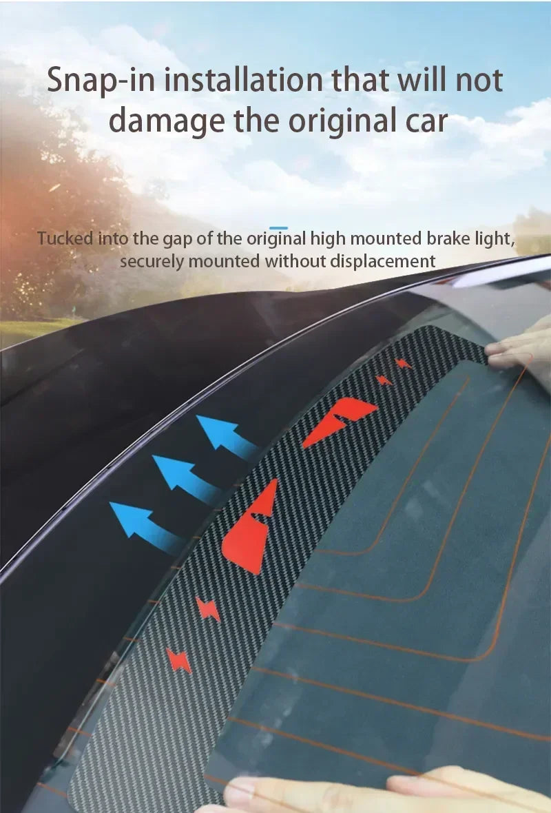 For Tesla Model 3 Highland Car High Mounted Taillight Brake Lamp Car Brake Projection Board PVC Tail Light Emblem Stickers Amagi