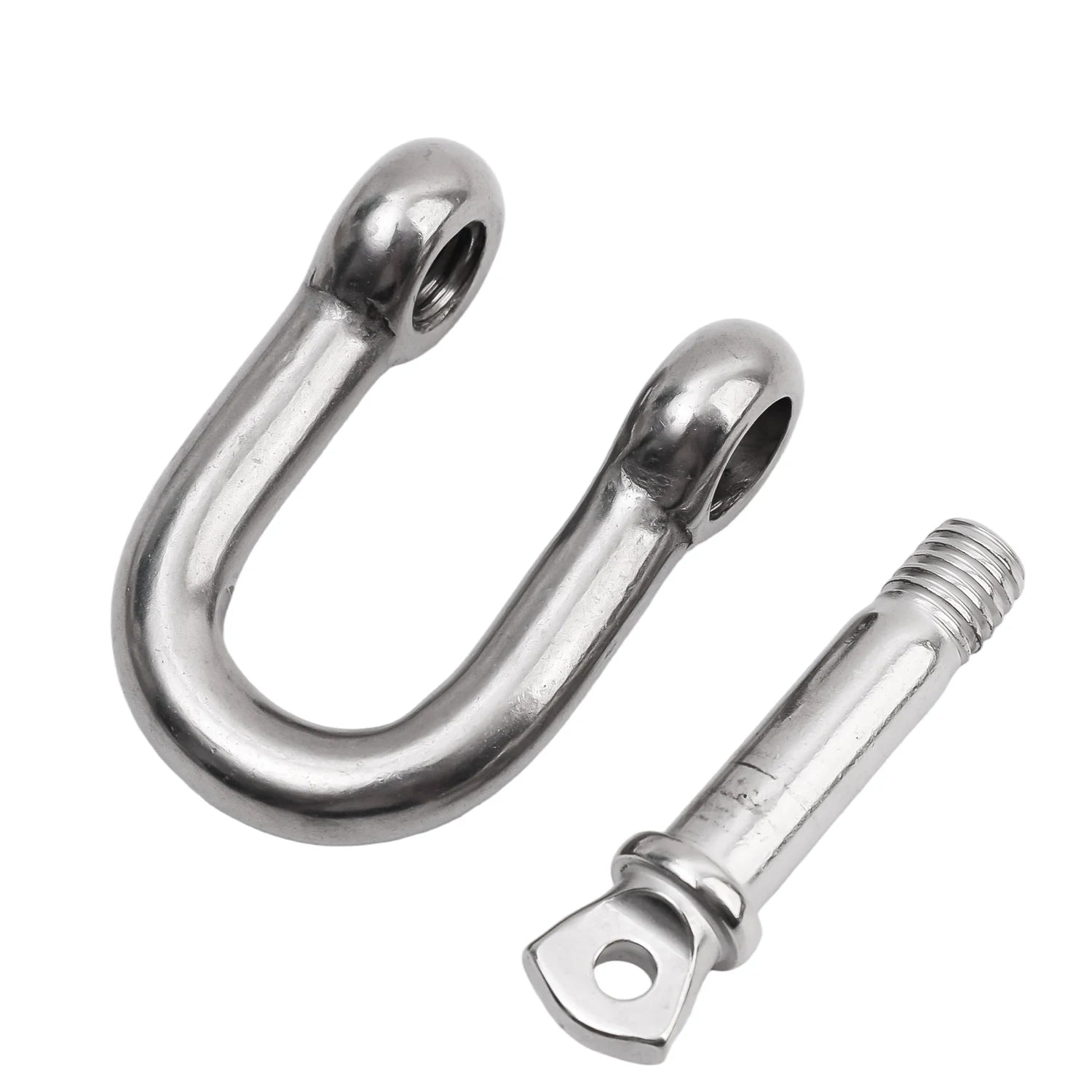 Stainless Steel D Ring Shackle HeavyDuty Ship Rigging Mooring Tow Recovery Clip Boat Vehicle Rope Chain Connector Metal Fastener