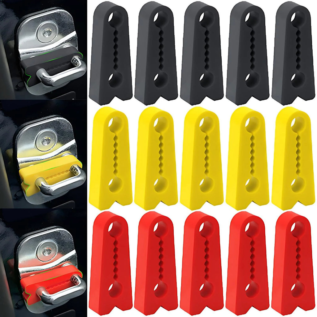 Car Door Latch Stopper Damper Buffer Pad Anti Rattle Silicone Shock Absorber Sound Insulation Noise Reduction Sticker Accessory
