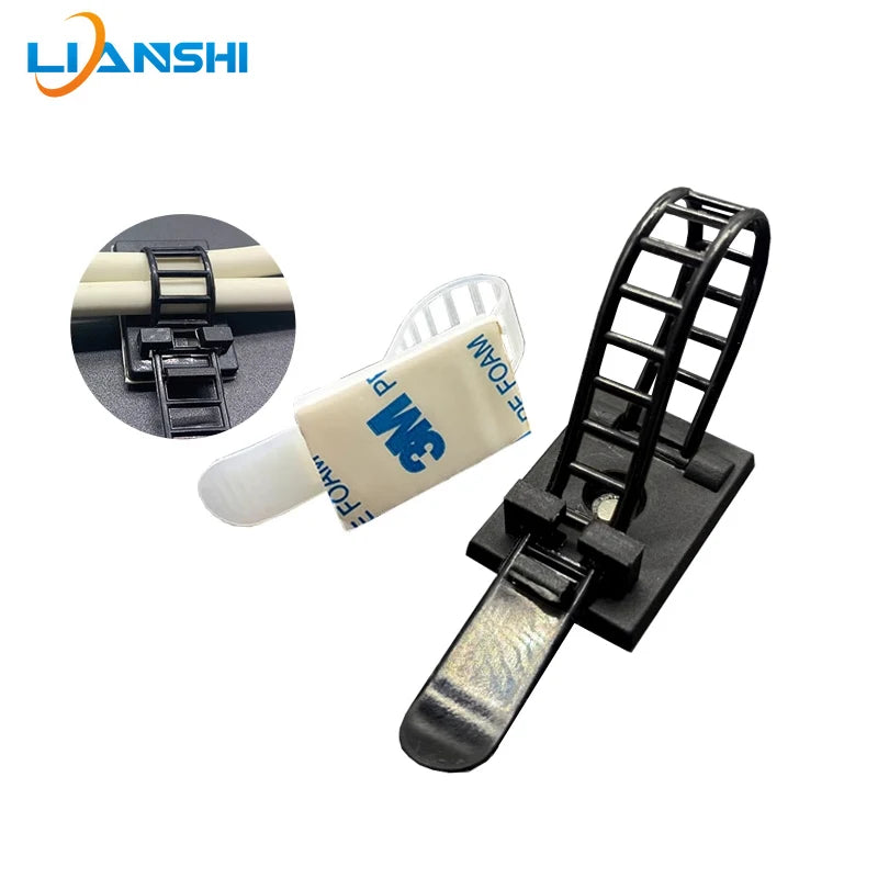 Cable and wire adjustable adhesive cable tie fixing seat, wire management clamp, cable tie, wiring fixing device, 3M self-adhesi